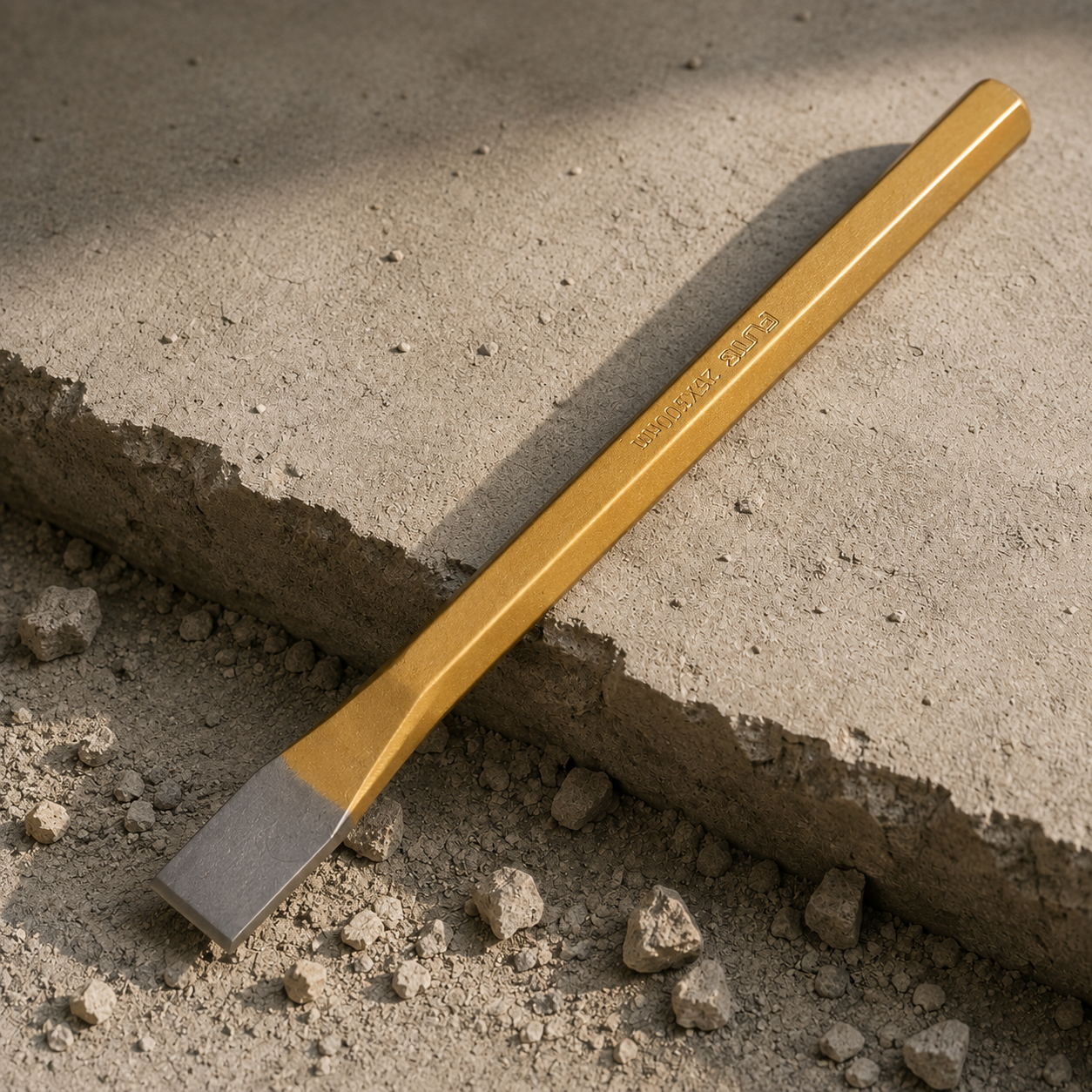 Rock Chisel - Hardened Steel - FLAT HEAD