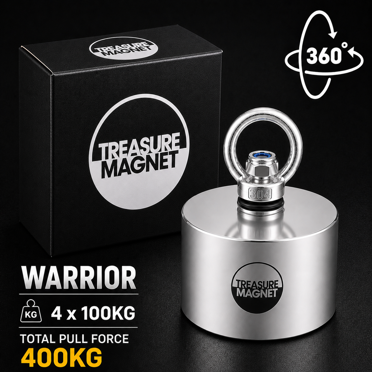 WARRIOR - 360° Fishing Magnet- 400KG